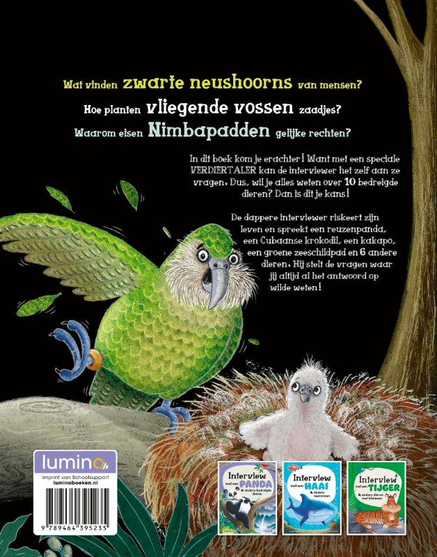 Achterkant van Interview met een panda & andere bedreigde dieren