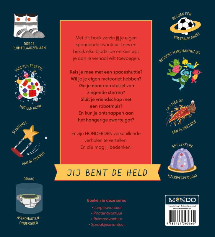 Achterkant van Ruimteavontuur