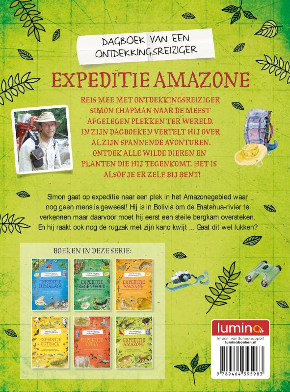 Achterkant van Expeditie Amazone