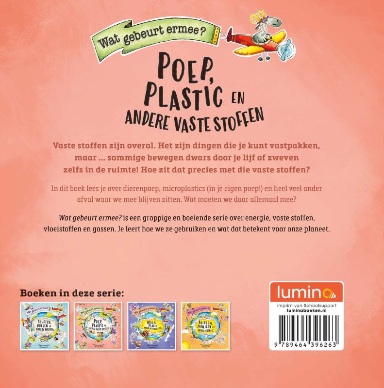 Achterkant van Poep, plastic en andere vaste stoffen