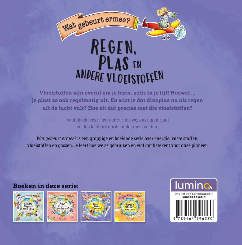 Achterkant van Regen, plas en andere vloeistoffen