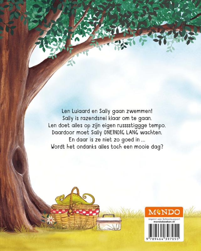 Achterkant van Len Luiaard schiet niet op