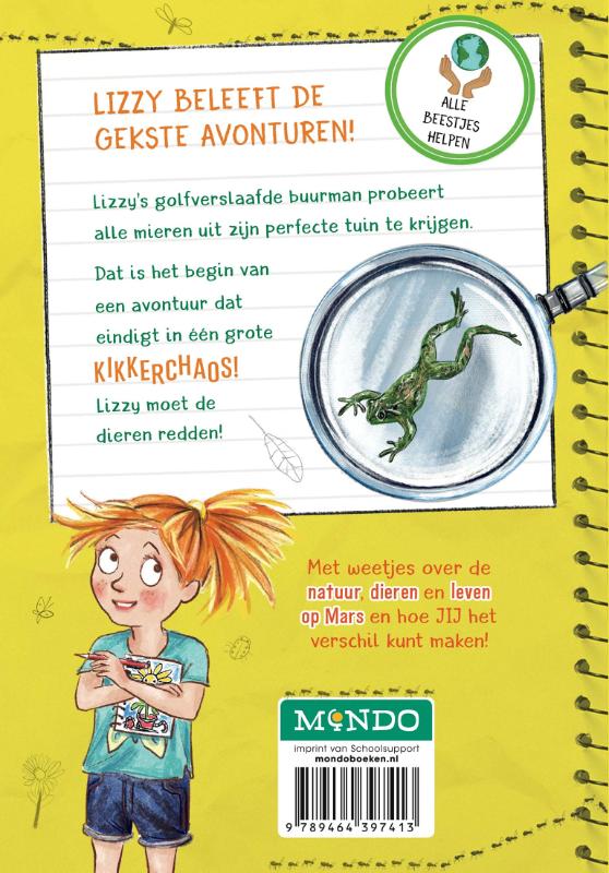 Achterkant van Lizzy en de kikkerchaos