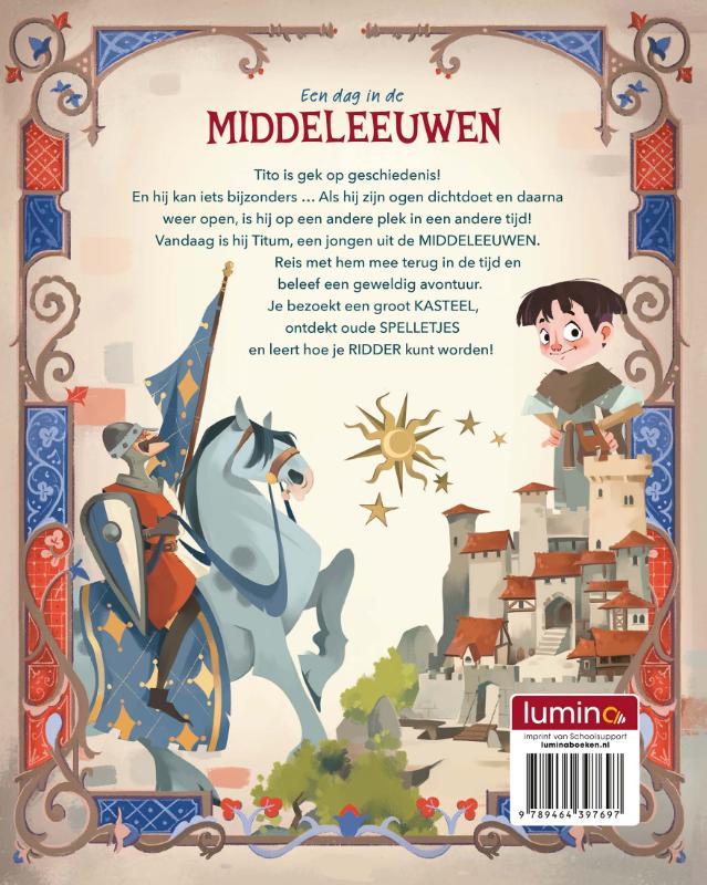 Achterkant van Een dag in de middeleeuwen