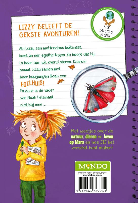 Achterkant van Lizzy en het egelhuis