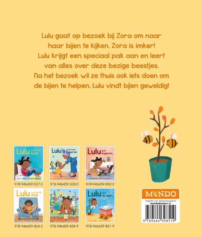 Achterkant van Lulu helpt de bijen