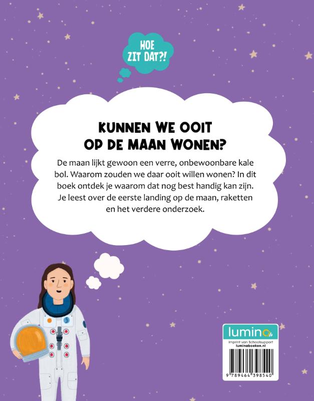 Achterkant van Kunnen we ooit wonen op de maan?