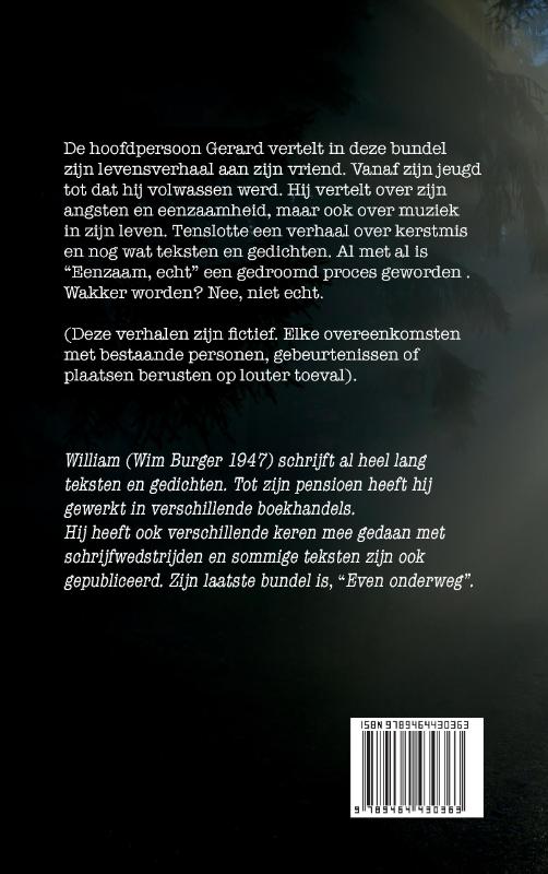Achterkant van EENZAAM, ECHT?