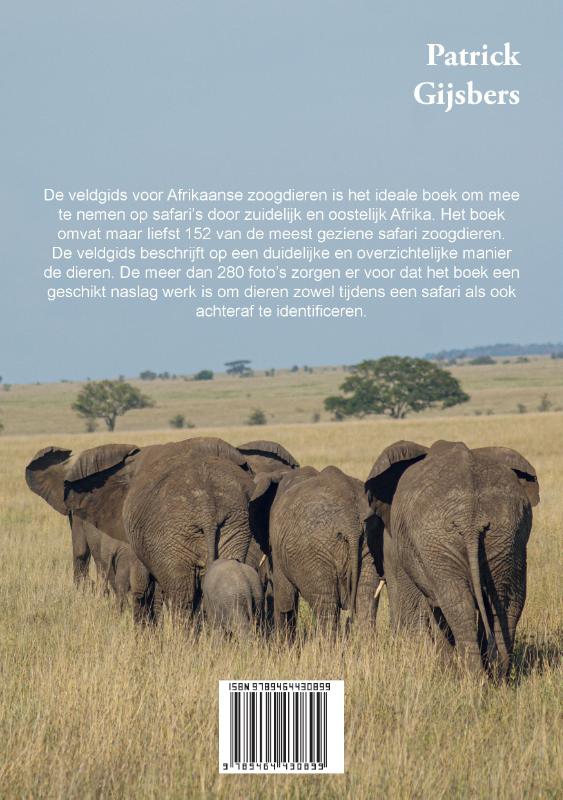 Achterkant van Veldgids Afrikaanse Zoogdieren