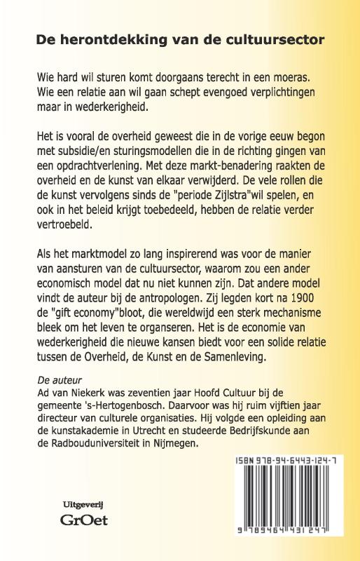 Achterkant van De herontdekking van de cultuursector