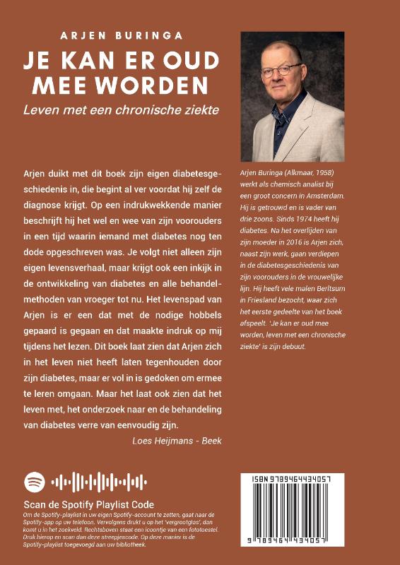 Achterkant van Je kan er oud mee worden