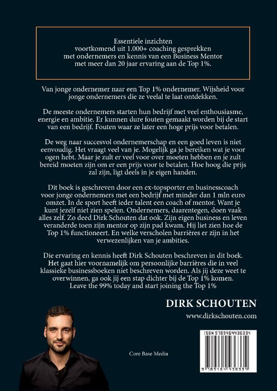 Achterkant van Top 1% Ondernemer - Dirk Schouten