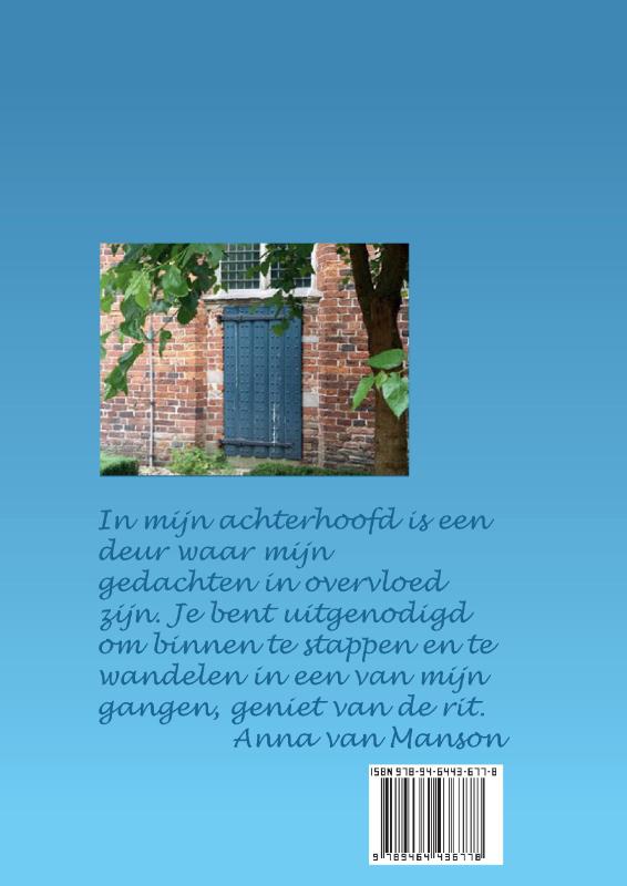 Achterkant van Poëzie in het blauwe uur