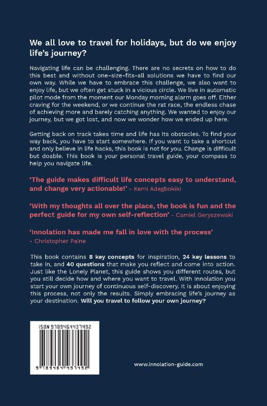 Achterkant van Innolation: Your journey is your destination
