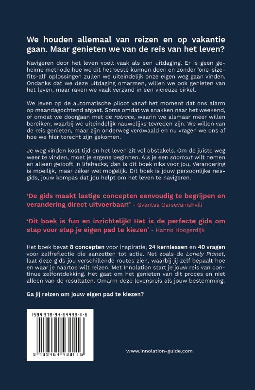 Achterkant van Innolation: Jouw reis is jouw bestemming