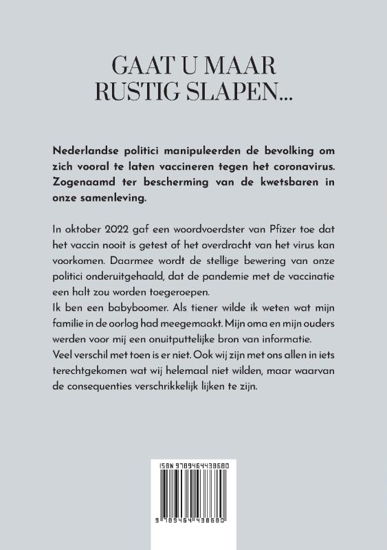 Achterkant van Gaat u maar rustig slapen...