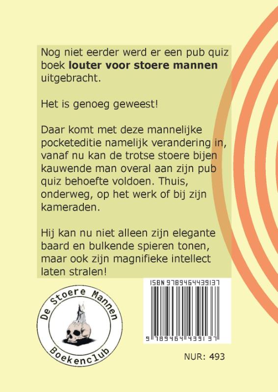 Achterkant van Het Stoere Mannen Pub Quiz Boek