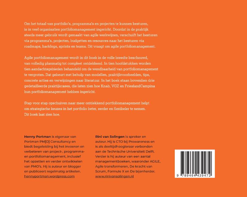 Achterkant van Agile Portfoliomanagement