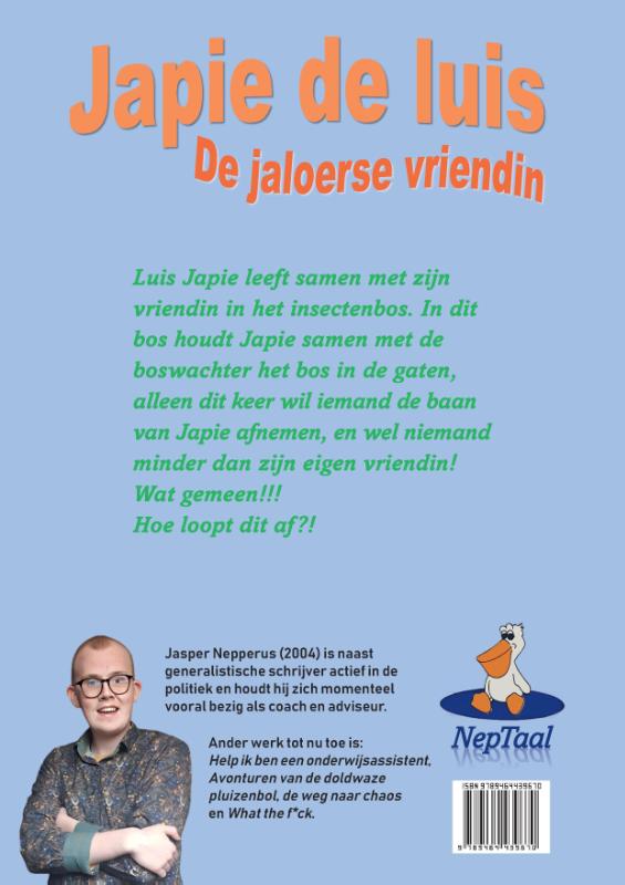 Achterkant van Japie de luis
