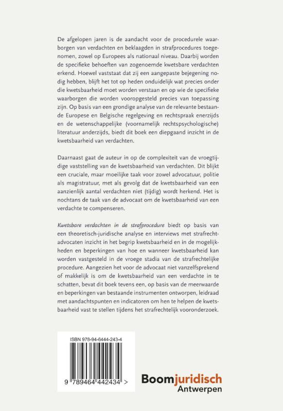 Achterkant van Kwetsbare verdachten in de strafprocedure