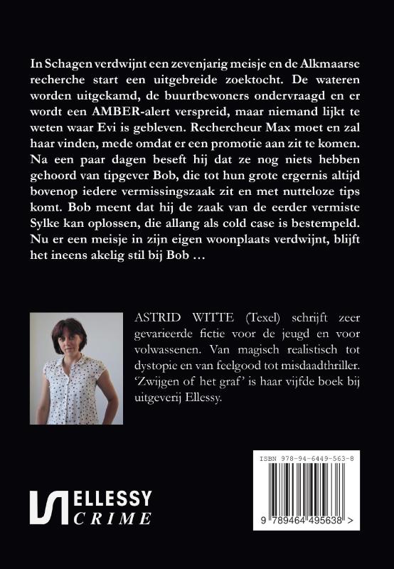 Achterkant van Zwijgen of het graf