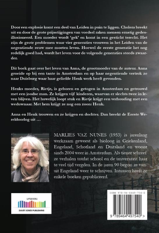 Achterkant van Vijf vrouwen, vier generaties