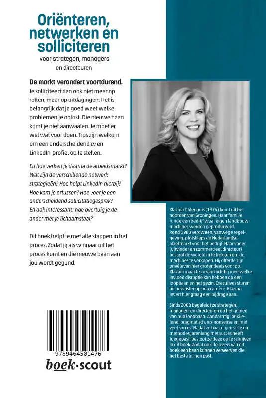 Achterkant van Oriënteren, netwerken en solliciteren voor strategen, managers en directeuren