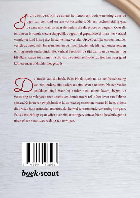 Achterkant van Ouderverstoting
