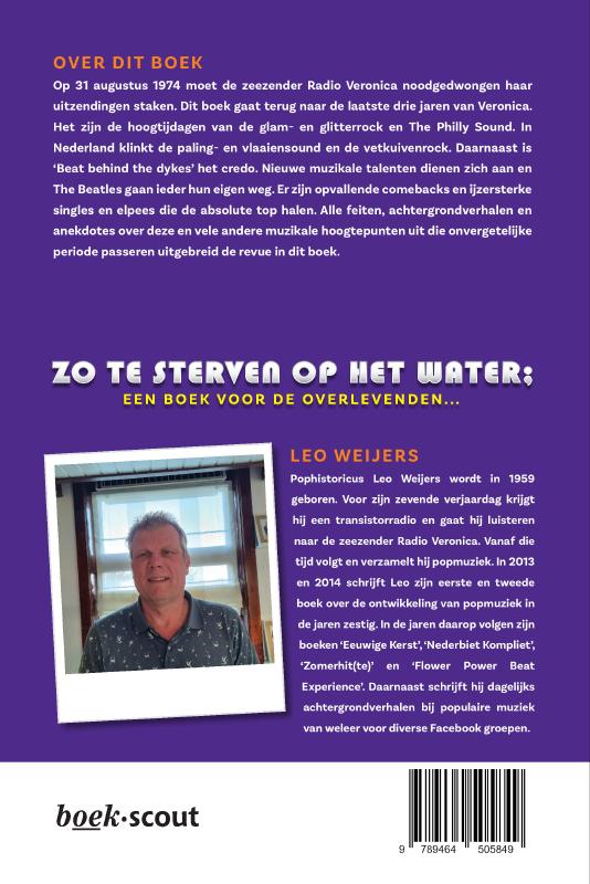 Achterkant van 'Zo te sterven op het water; een boek voor de overlevenden'