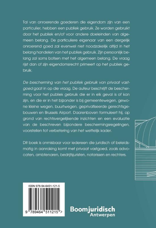 Achterkant van De bescherming van het publiek gebruik van privaat vastgoed