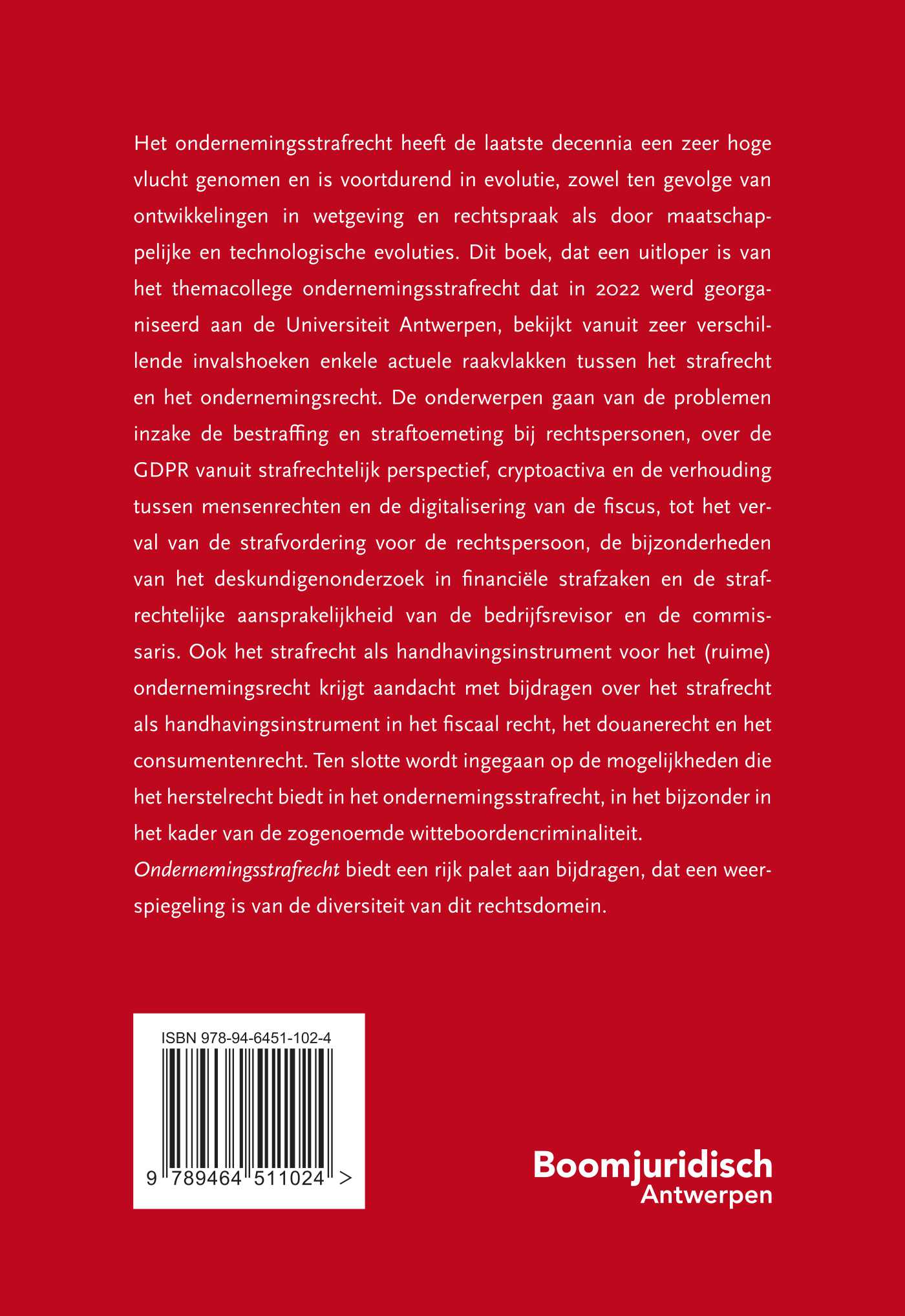 Achterkant van Ondernemingsstrafrecht