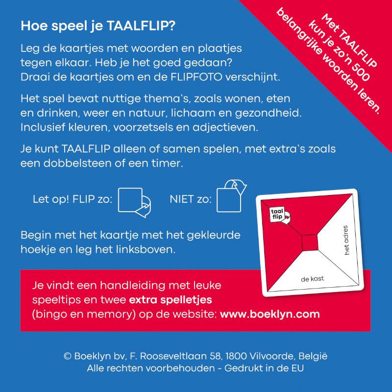 Achterkant van Taalflip