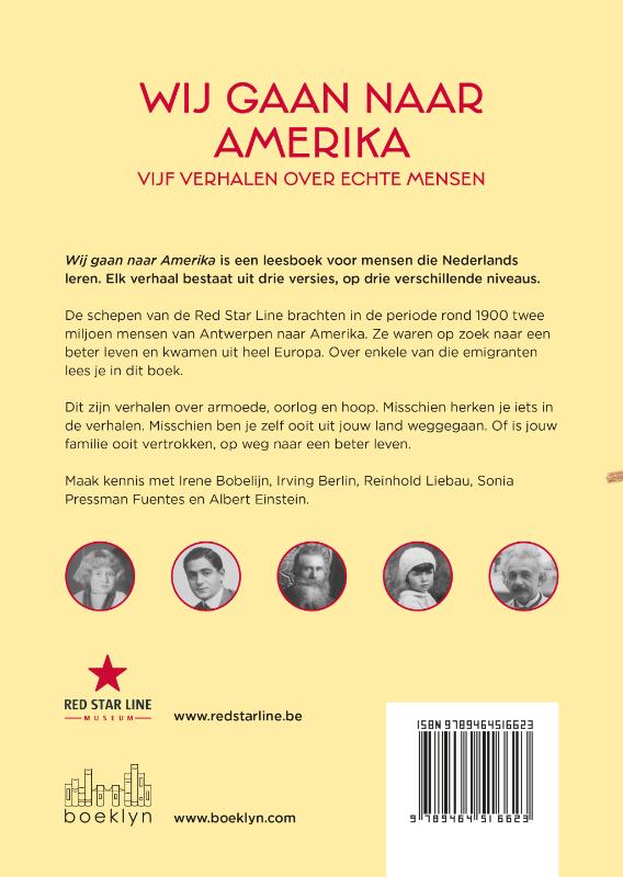 Achterkant van Wij gaan naar Amerika