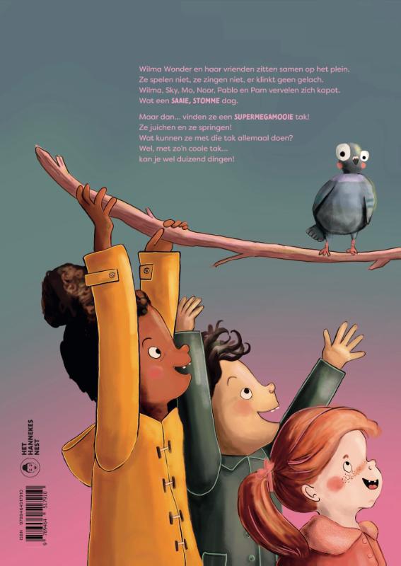 Achterkant van Wilma Wonder en de tak