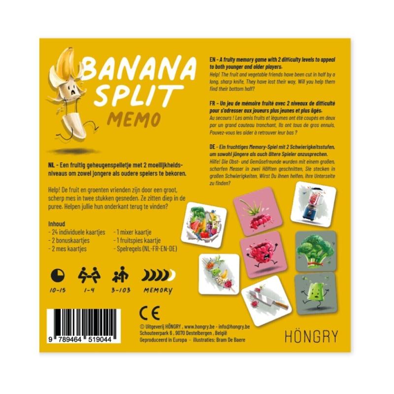 Achterkant van Banana Split memory