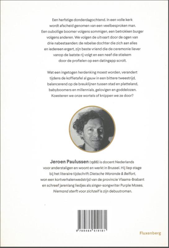 Achterkant van Niemand sterft voor zichzelf