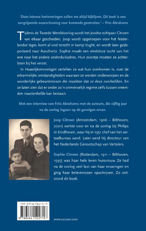 Achterkant van Huwelijksmonologen 1940-1945