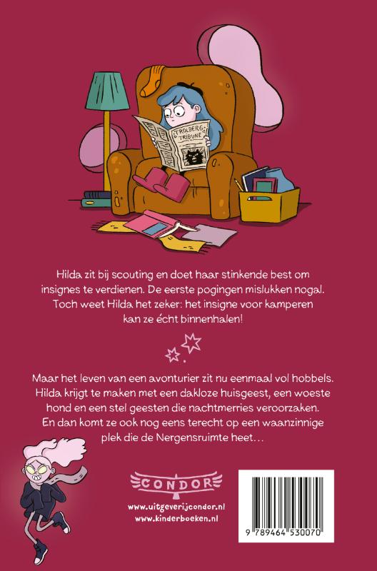 Achterkant van Hilda en de plaaggeesten