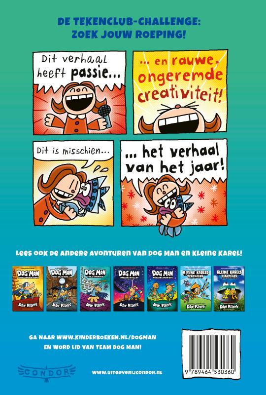 Achterkant van Kleine Karels tekenclub 3 - Per ongeluk expres