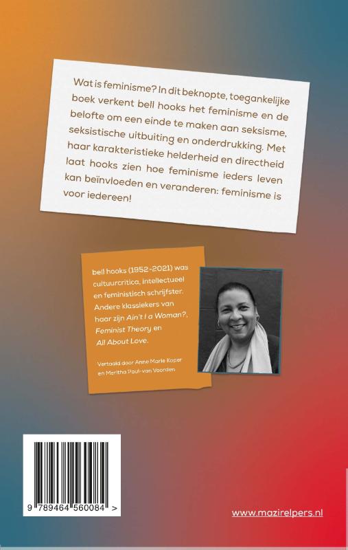 Achterkant van Feminisme is voor iedereen