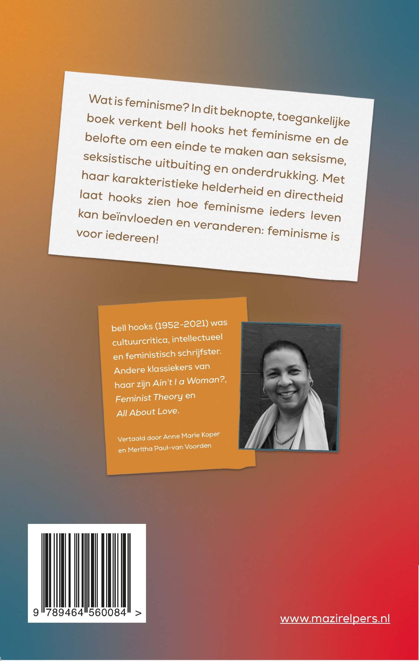Achterkant van Feminisme is voor iedereen