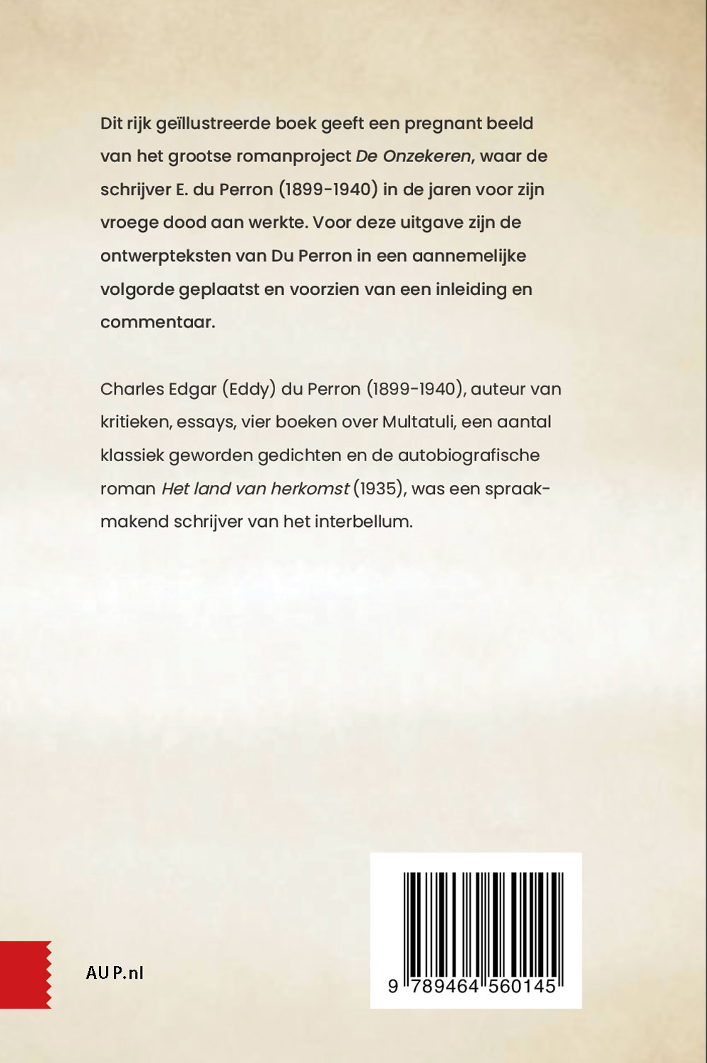 Achterkant van De onzekeren