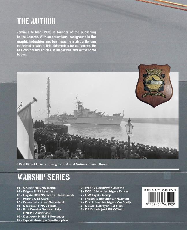 Achterkant van S-class destroyer Piet Hein (ex HMS Serapis)