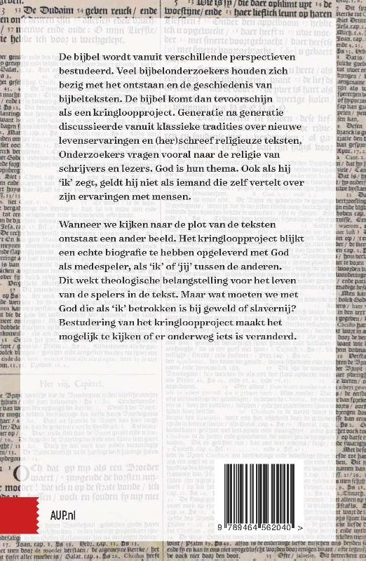 Achterkant van De Bijbel als biografie van God en mensen