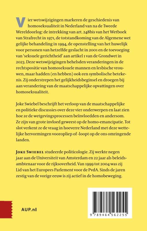 Achterkant van Homopolitiek in Nederland (1966-2023)
