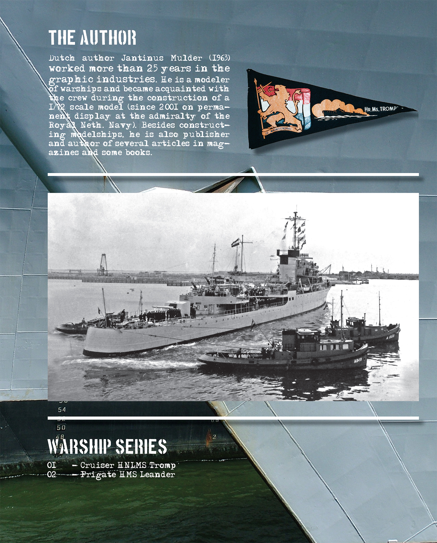 Achterkant van Cruiser HNLMS Tromp