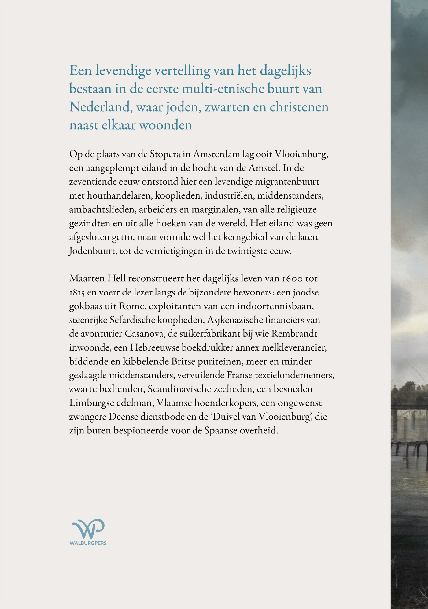 Achterkant van Verloren wereld in de Amstelbocht