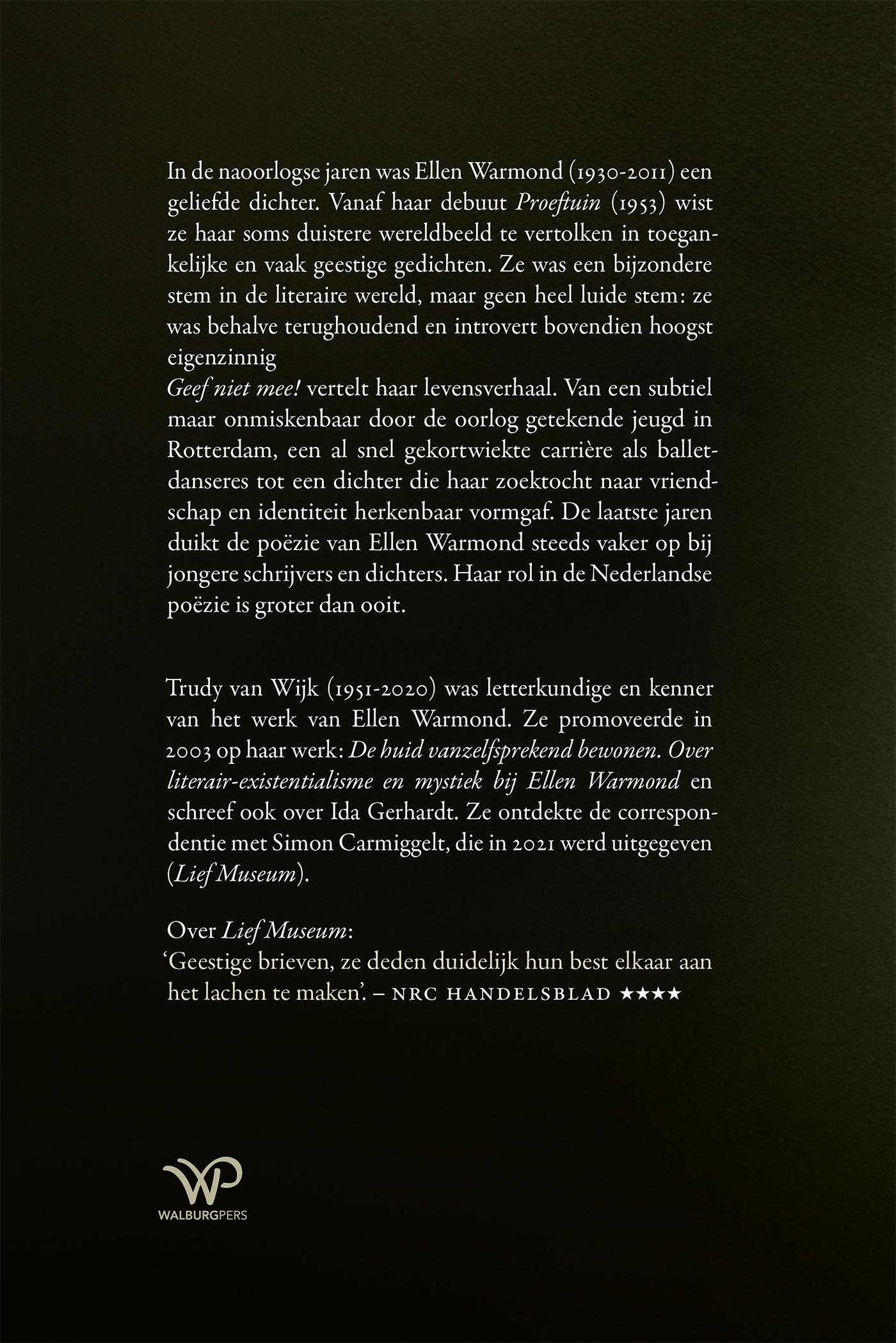 Achterkant van Geef niet mee!