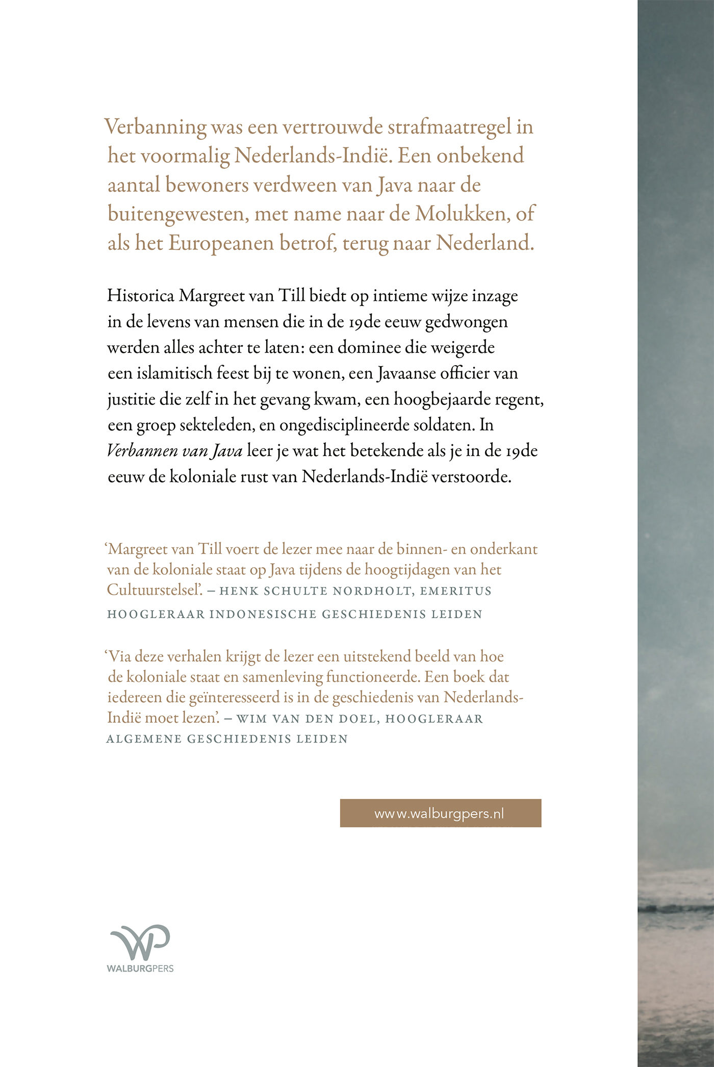 Achterkant van Verbannen van Java