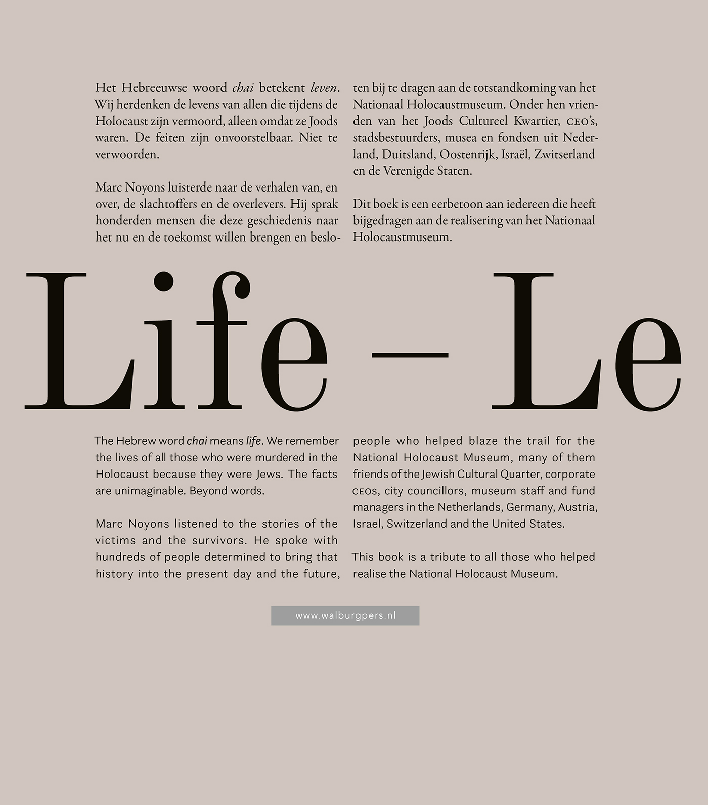 Achterkant van Chai – Leven - Life